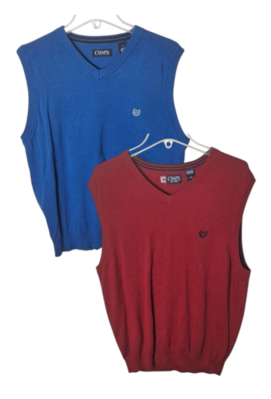 Chaps Men's Large Knit Pullover Sweater Vests (Bundle of two)